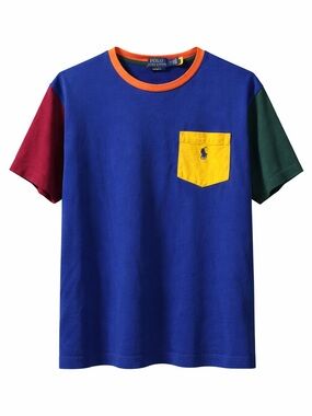 Polo Ralph Lauren Royal Blue Colorblock Pocket Tee